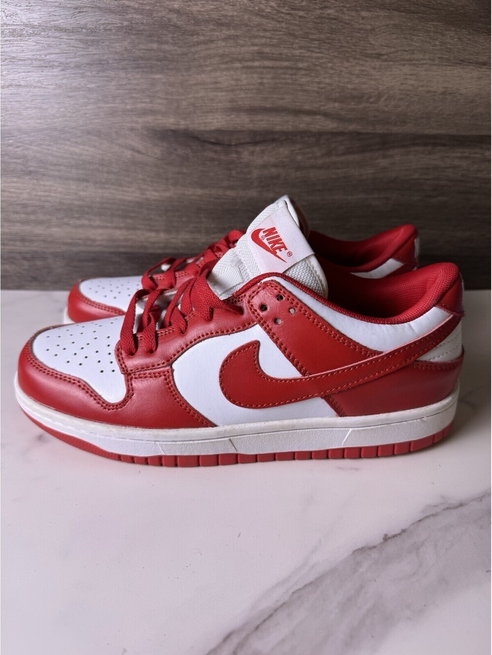 Nike Dunk Low Next Nature St. John's White/University Red Leather Size 8.5